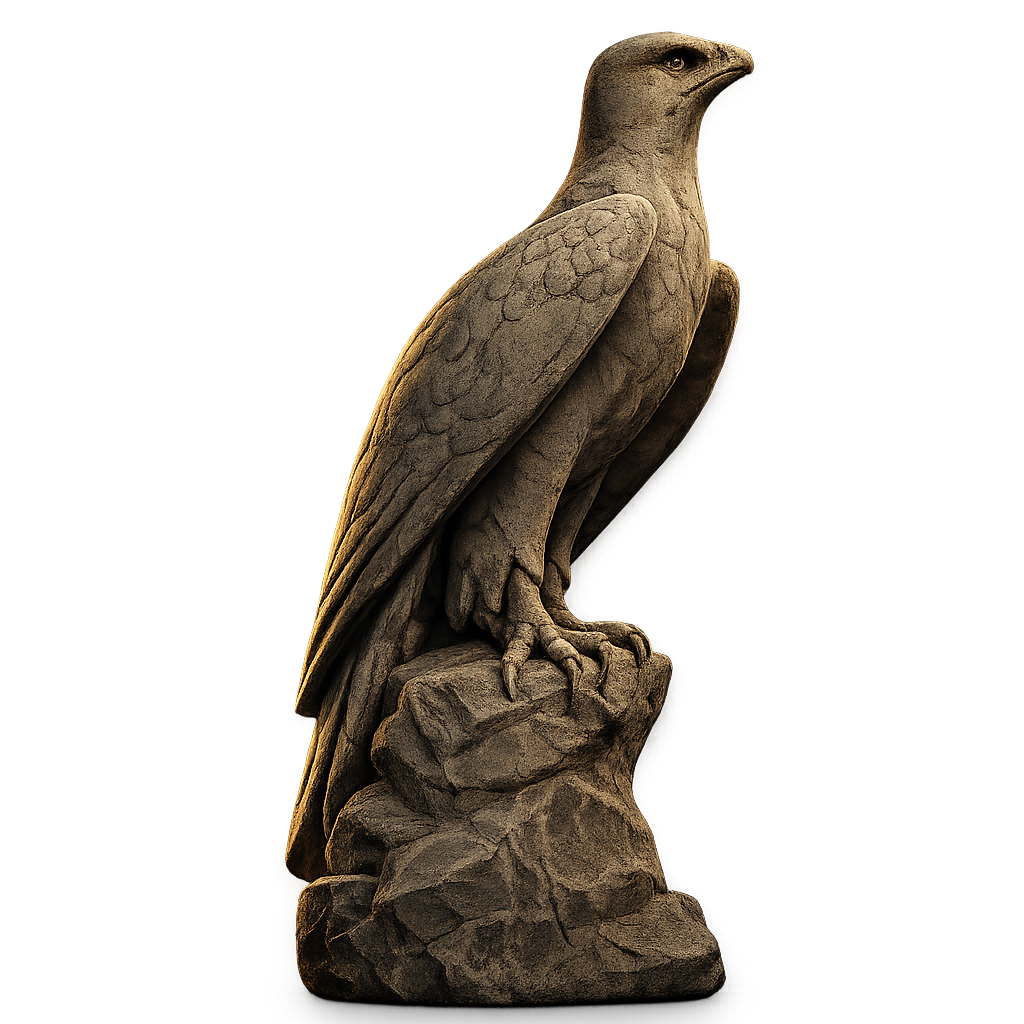 Hawk Statue Alternate View